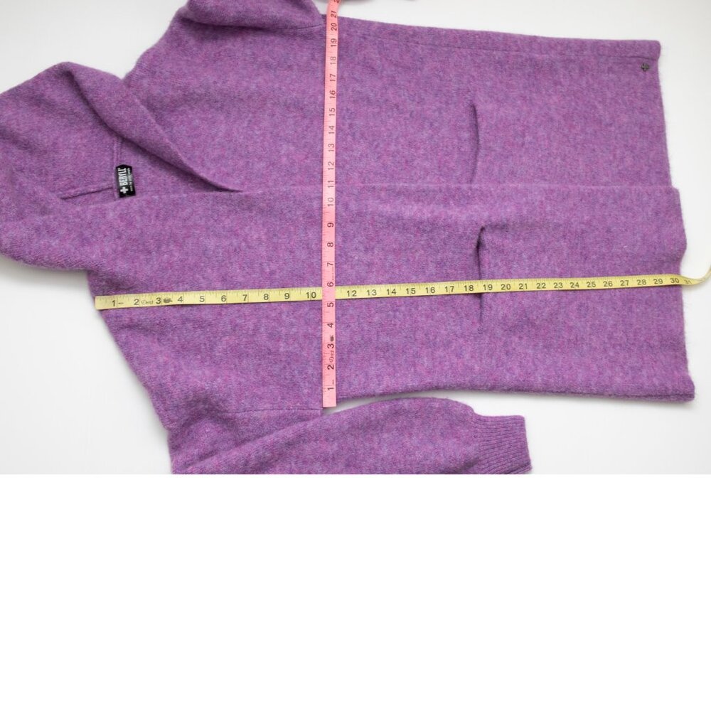 + Beryll Vivi Cashmere Cardigan Sweater Relaxed Coat Hood Purple Lilac One Size - Picture 8 of 8
